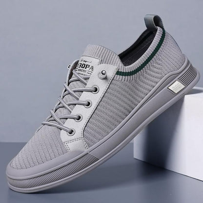 Men's new breathable and lightweight one foot trendy casual mesh sports shoes