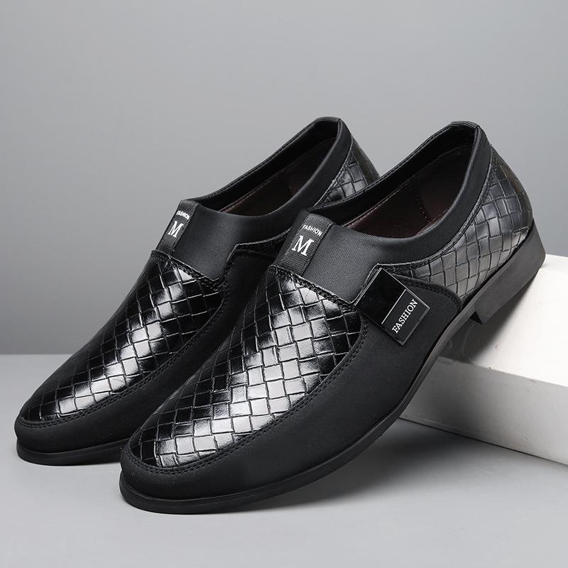 Men's Crocodile Pattern Faux Leather Slip-On Loafers