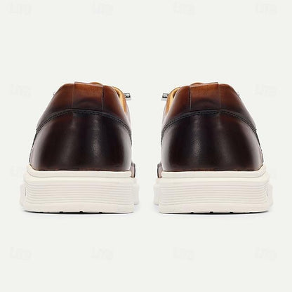 Men's Premium Cowhide Leather Casual Sneakers