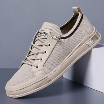 Men's new breathable and lightweight one foot trendy casual mesh sports shoes