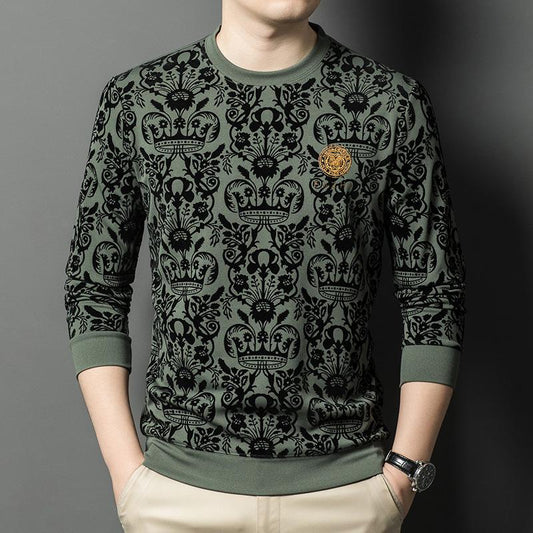 Men's new round neck high-quality printed hoodie