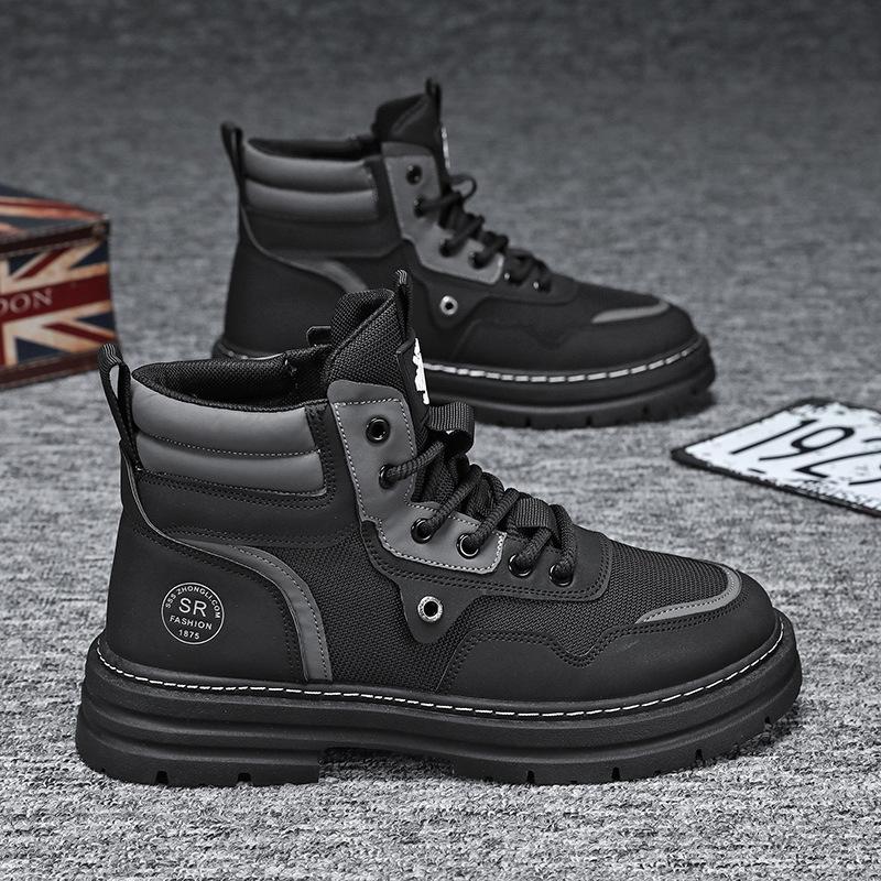 Men's new British breathable high top Martin boots