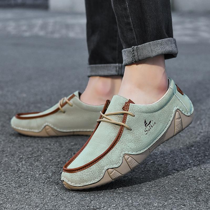 Men's new lightweight soft leather casual shoes