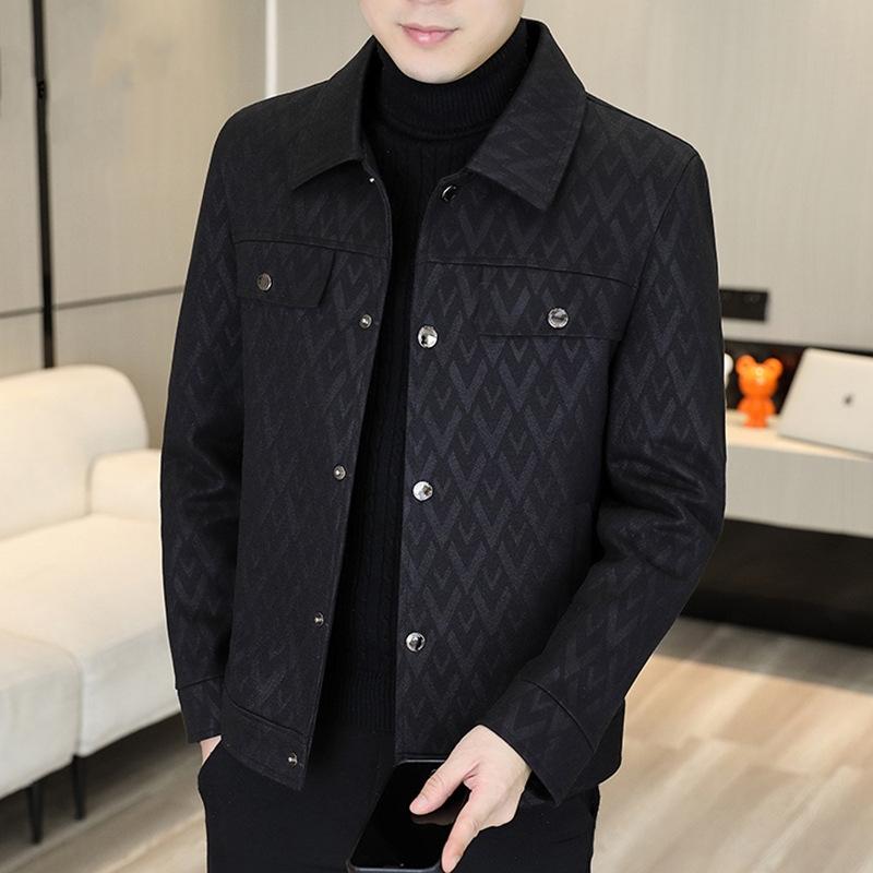 Men's New Printed Lapel Jacket