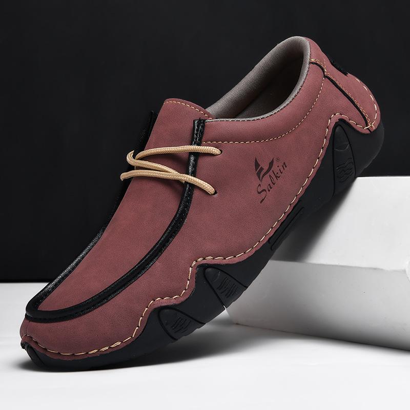 Men's new lightweight soft leather casual shoes