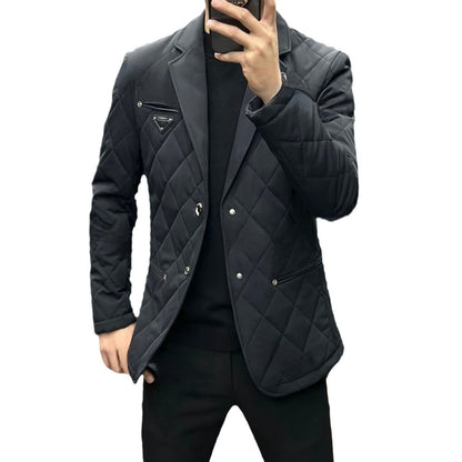 Men's new style simple casual slim fit light luxury temperament suit cotton jacket