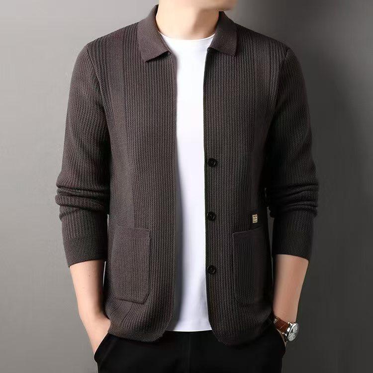 Men's new trendy casual solid color minimalist jacket