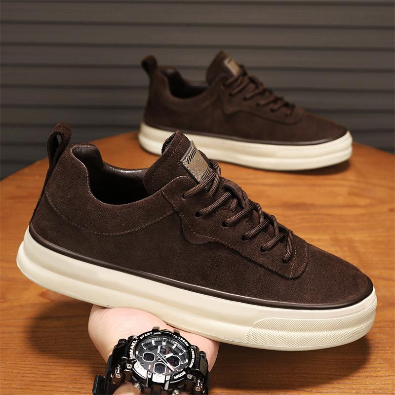 Men's retro casual frosted leather trendy board shoes