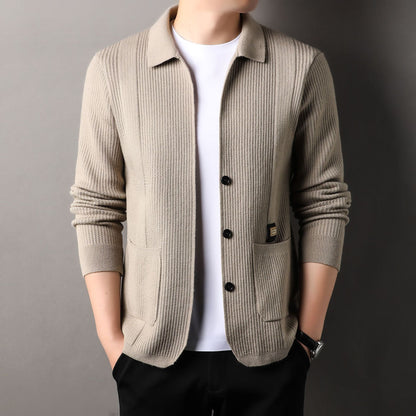 Men's new trendy casual solid color minimalist jacket