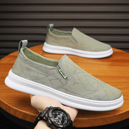 Men's Summer Men's Ice Silk Breathable One Step Canvas Shoes