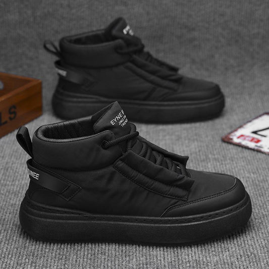 Men's new down fabric casual retro high top board shoes