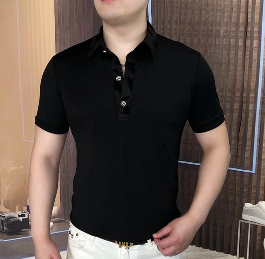 Men's Back Perspective Leaf Short Sleeved Shirt