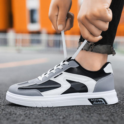 Men's new trendy color blocked versatile casual board shoes