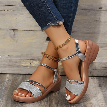 🔥Limited Time Offer 49% OFF🔥2024 New Women's Open Toe Wedge Orthopedic Sandals