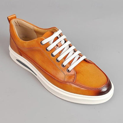 Men's Premium Cowhide Leather Casual Sneakers