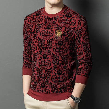 Men's new round neck high-quality printed hoodie