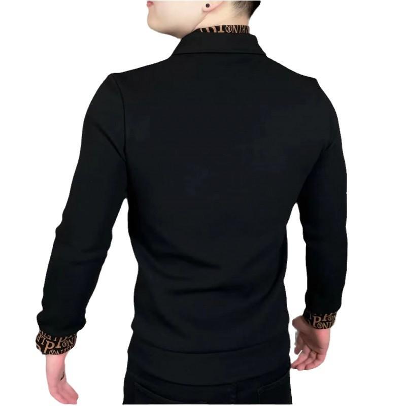 Men's fashion trend double neck warm casual fleece high neck base hoodie