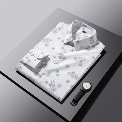 Men's new comfortable and fashionable casual printed shirt