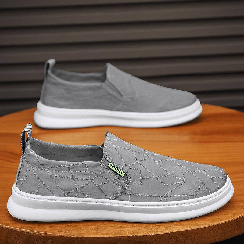 Men's Summer Men's Ice Silk Breathable One Step Canvas Shoes