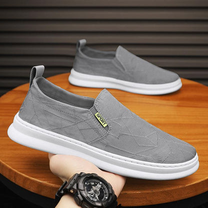 Men's Summer Men's Ice Silk Breathable One Step Canvas Shoes