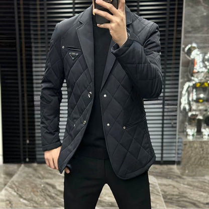 Men's new style simple casual slim fit light luxury temperament suit cotton jacket