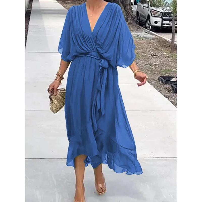 🔥Limited Time Offer 49% OFF🔥Stylish and elegant V-neck chiffon dress