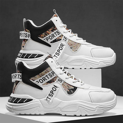 Men's new mid top thick soled trendy and durable shoes