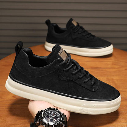 Men's retro casual frosted leather trendy board shoes