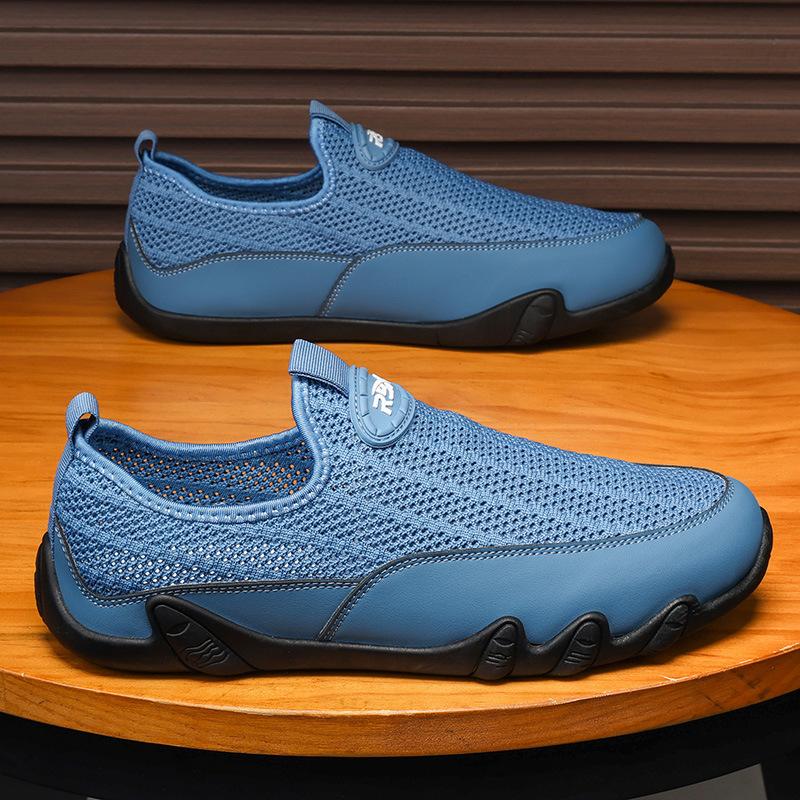 Men's Summer Thin Hollow Mesh Breathable Bean Shoes