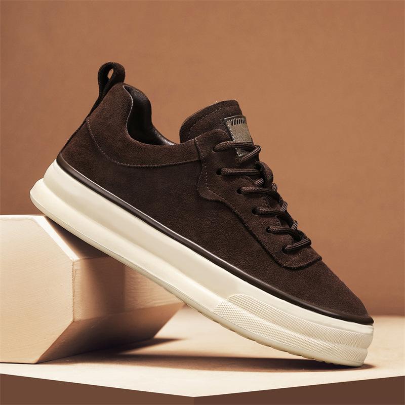 Men's retro casual frosted leather trendy board shoes