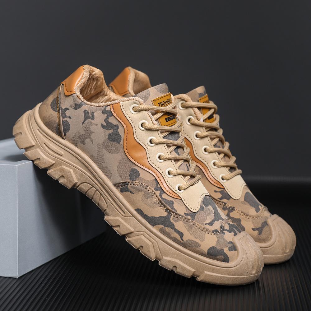 Men's new low cut casual camouflage sports shoes