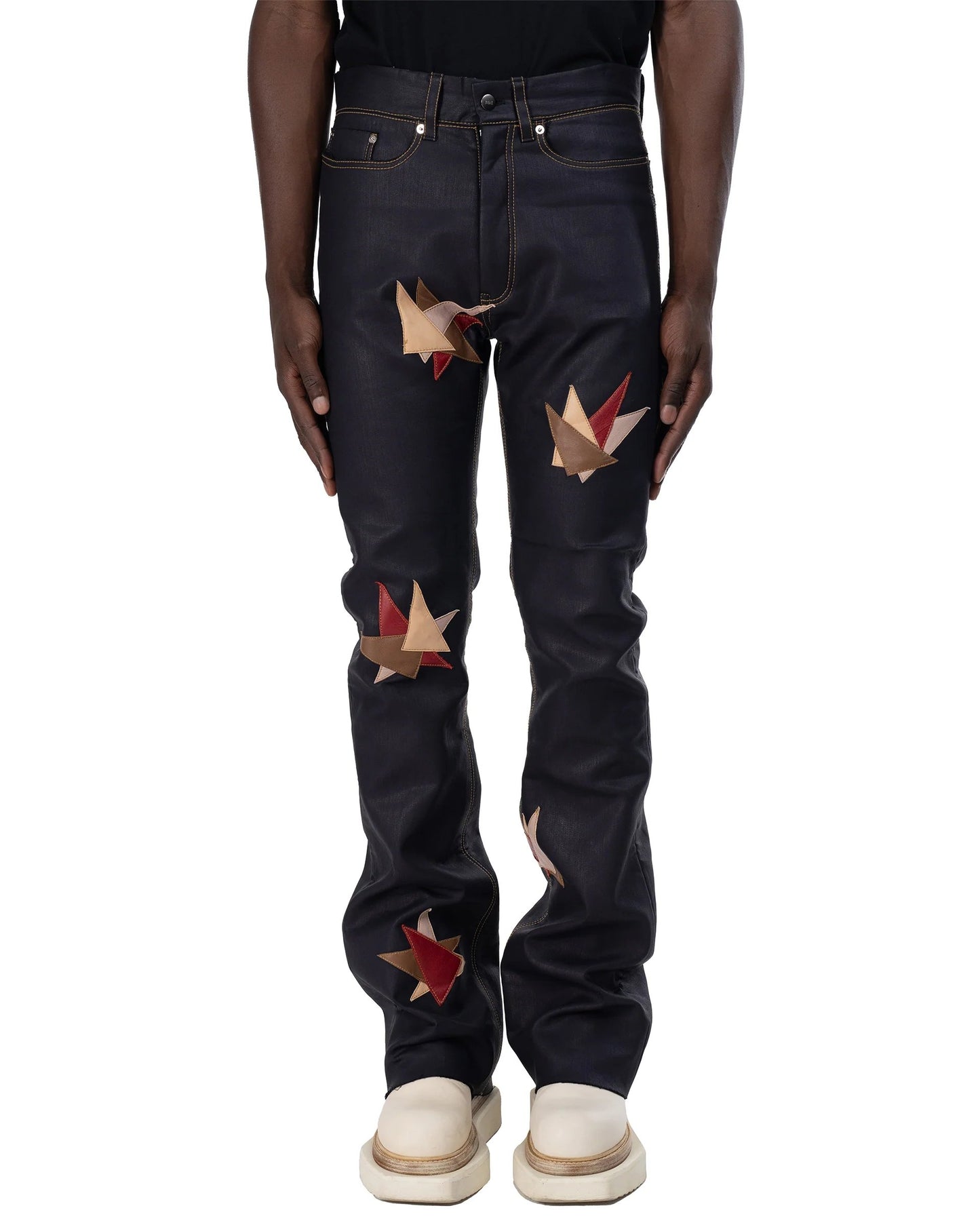 Men's Embroidered Denim Two-piece Set