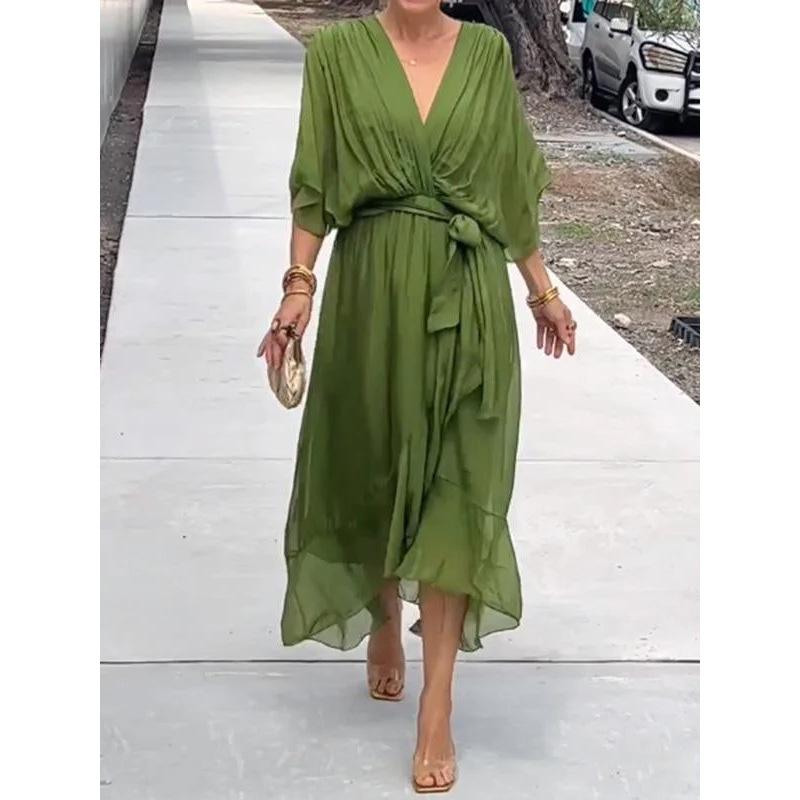 🔥Limited Time Offer 49% OFF🔥Stylish and elegant V-neck chiffon dress