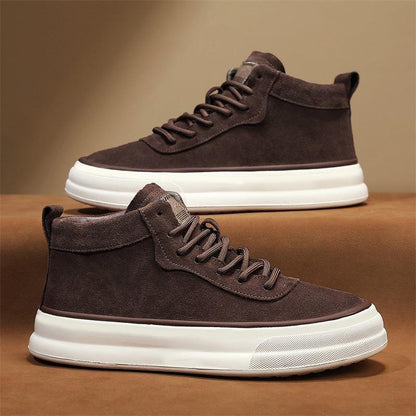 Men's retro casual frosted leather trendy board shoes