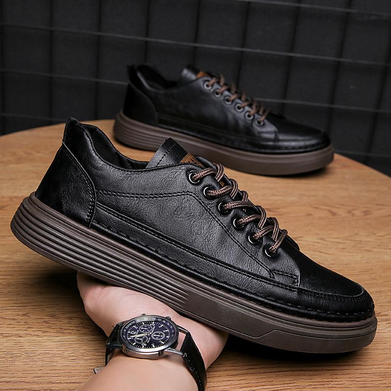 Summer Lightweight Breathable Leather Casual Shoes