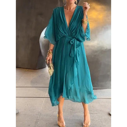 🔥Limited Time Offer 49% OFF🔥Stylish and elegant V-neck chiffon dress