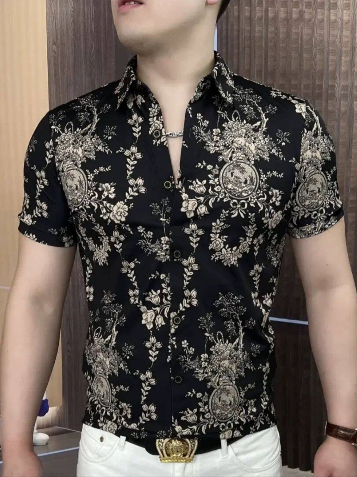 🔥Limited Time Offer 49% OFF🔥Summer men's casual fashion pattern short sleeved lapel shirt