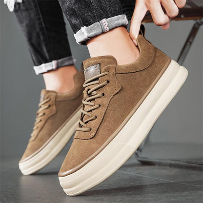 Men's retro casual frosted leather trendy board shoes