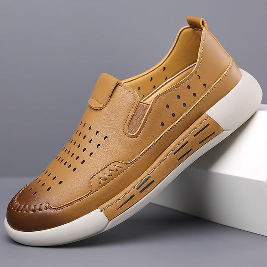 🔥Limited Time Offer 49% OFF🔥Men's Summer New Hollow Breathable Leather Casual Shoes