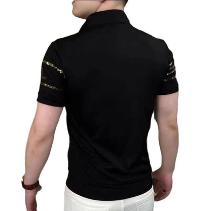 Men's Summer New Half Zipper T-shirt