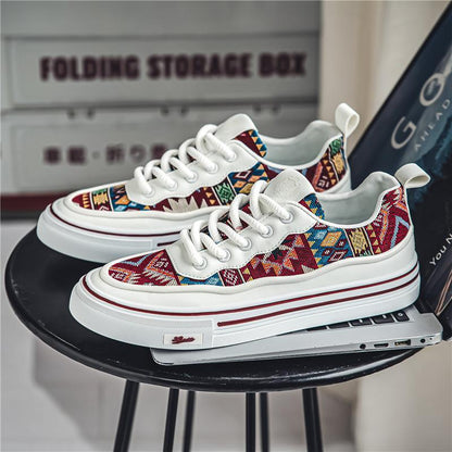 Men's Trendy Low Top Platform Skateboard Shoes