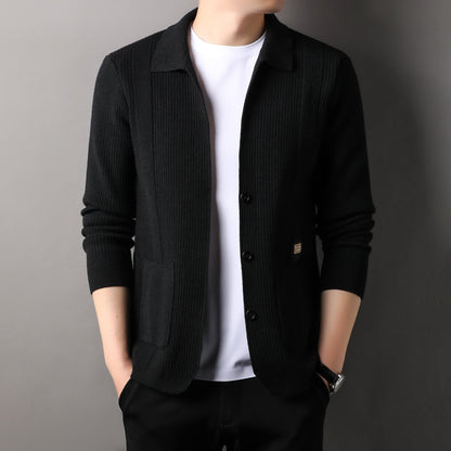 Men's new trendy casual solid color minimalist jacket