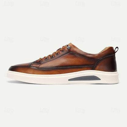 Men's Premium Cowhide Leather Casual Sneakers