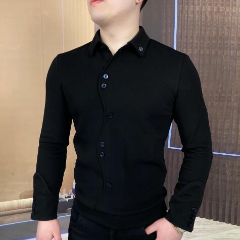 2024 "Spring Wear" Lianhua Placket Men's Long Sleeve Wear Fashion Autumn Men's Jacket Fashion Break