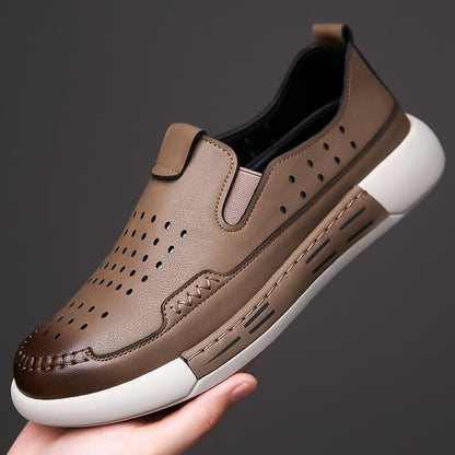 🔥Limited Time Offer 49% OFF🔥Men's Summer New Hollow Breathable Leather Casual Shoes