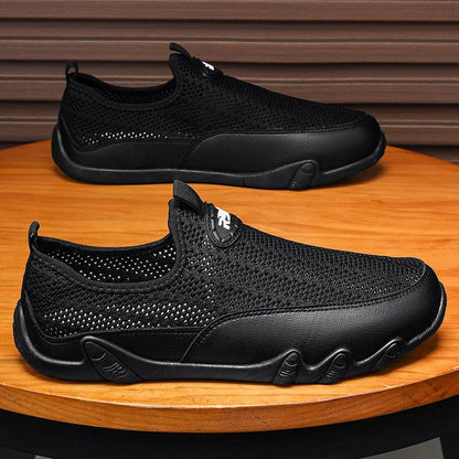 Men's Summer Thin Hollow Mesh Breathable Bean Shoes