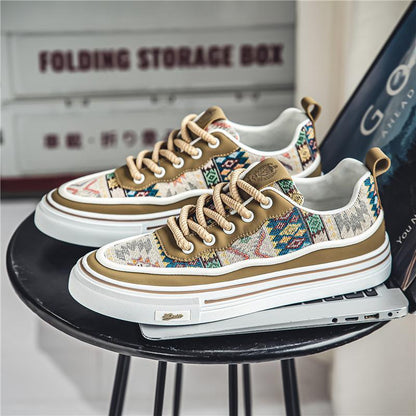 Men's Trendy Low Top Platform Skateboard Shoes