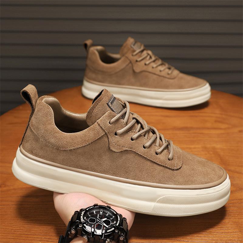 Men's retro casual frosted leather trendy board shoes