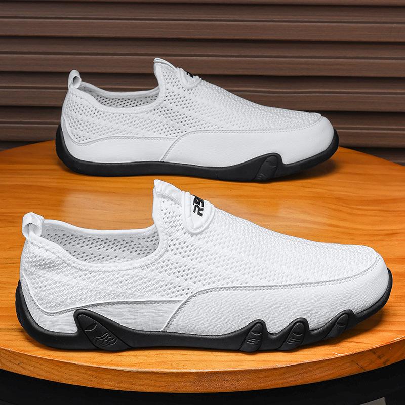 Men's Summer Thin Hollow Mesh Breathable Bean Shoes