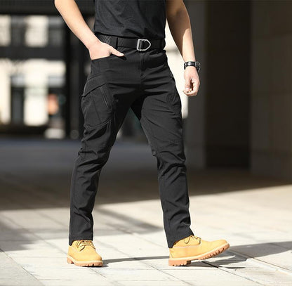 Men's autumn and winter new thick multi pocket work pants